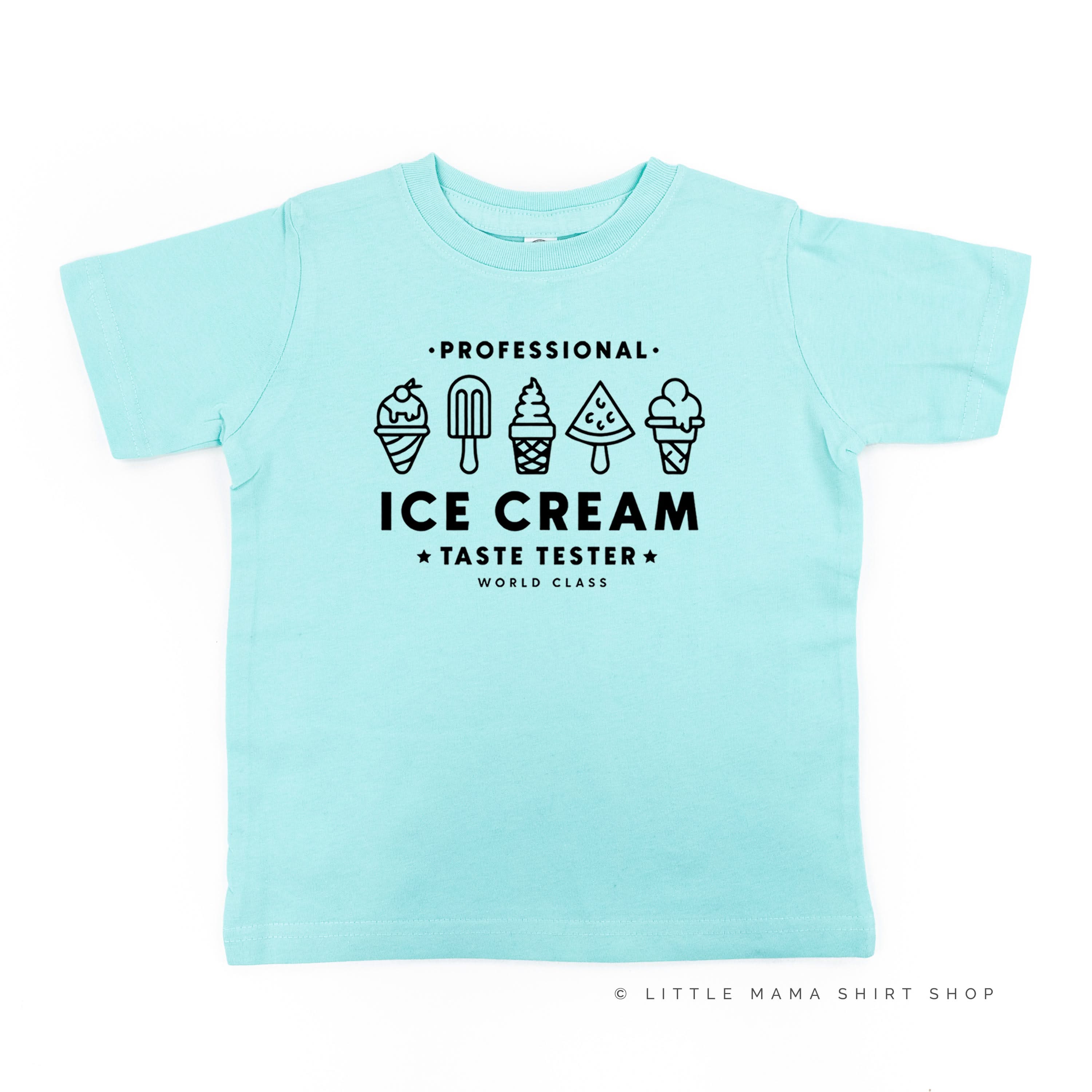 Professional Ice Cream Taste Tester -  Single Cone on Back - Child Tee