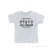 Professional Ice Cream Taste Tester -  Single Cone on Back - Child Tee
