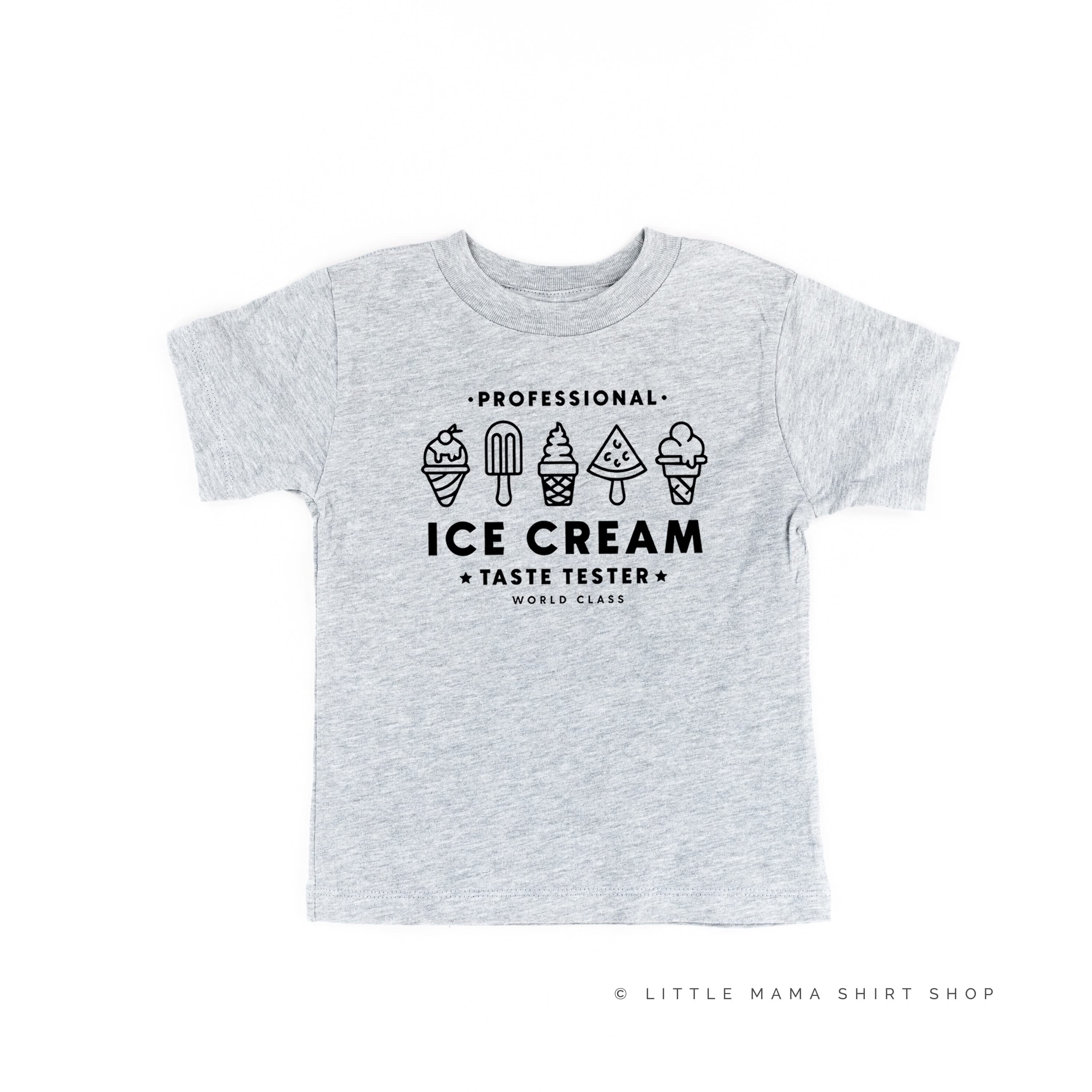 Professional Ice Cream Taste Tester -  Single Cone on Back - Child Tee