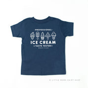 Professional Ice Cream Taste Tester -  Single Cone on Back - Child Tee