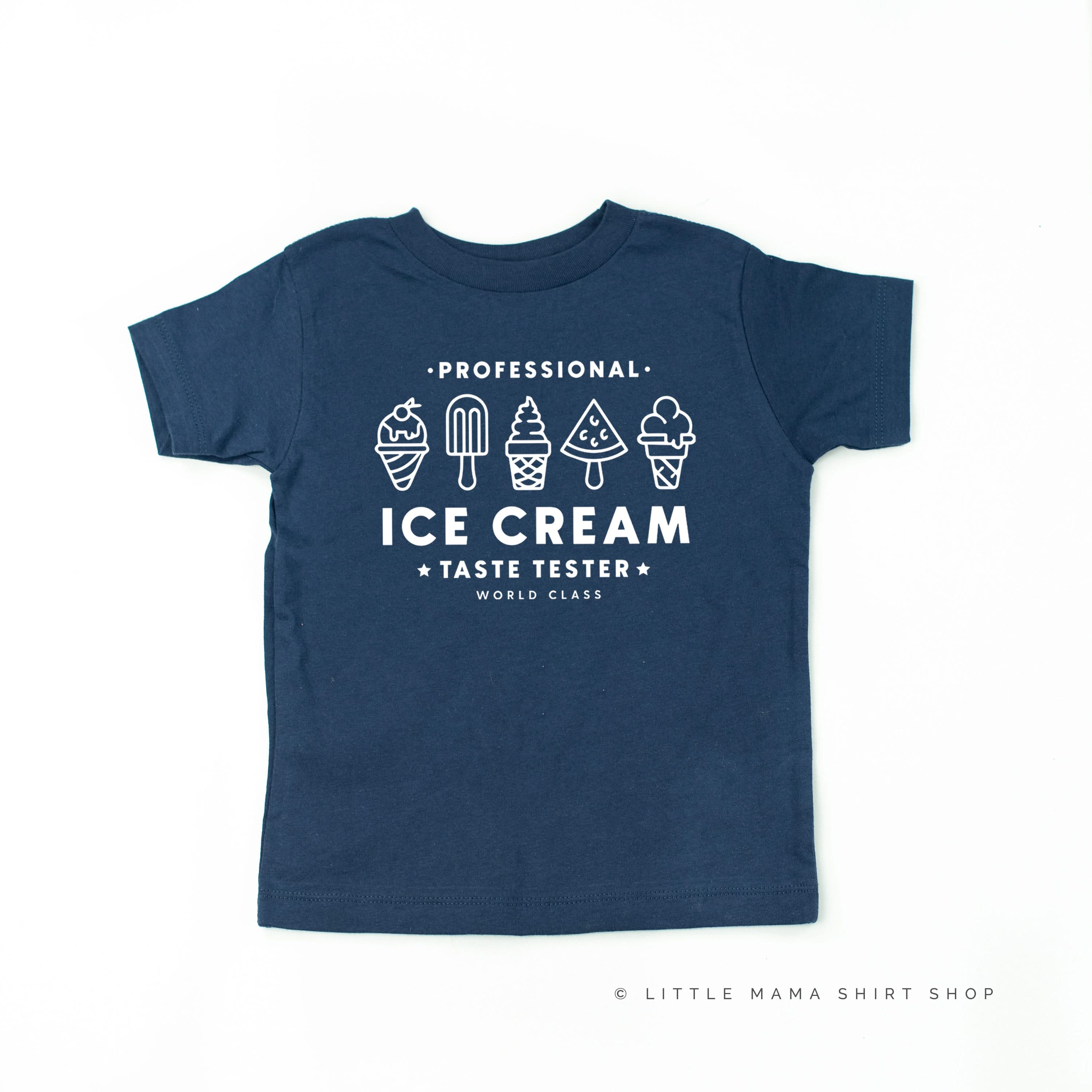 Professional Ice Cream Taste Tester -  Single Cone on Back - Child Tee