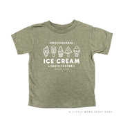 Professional Ice Cream Taste Tester -  Single Cone on Back - Child Tee