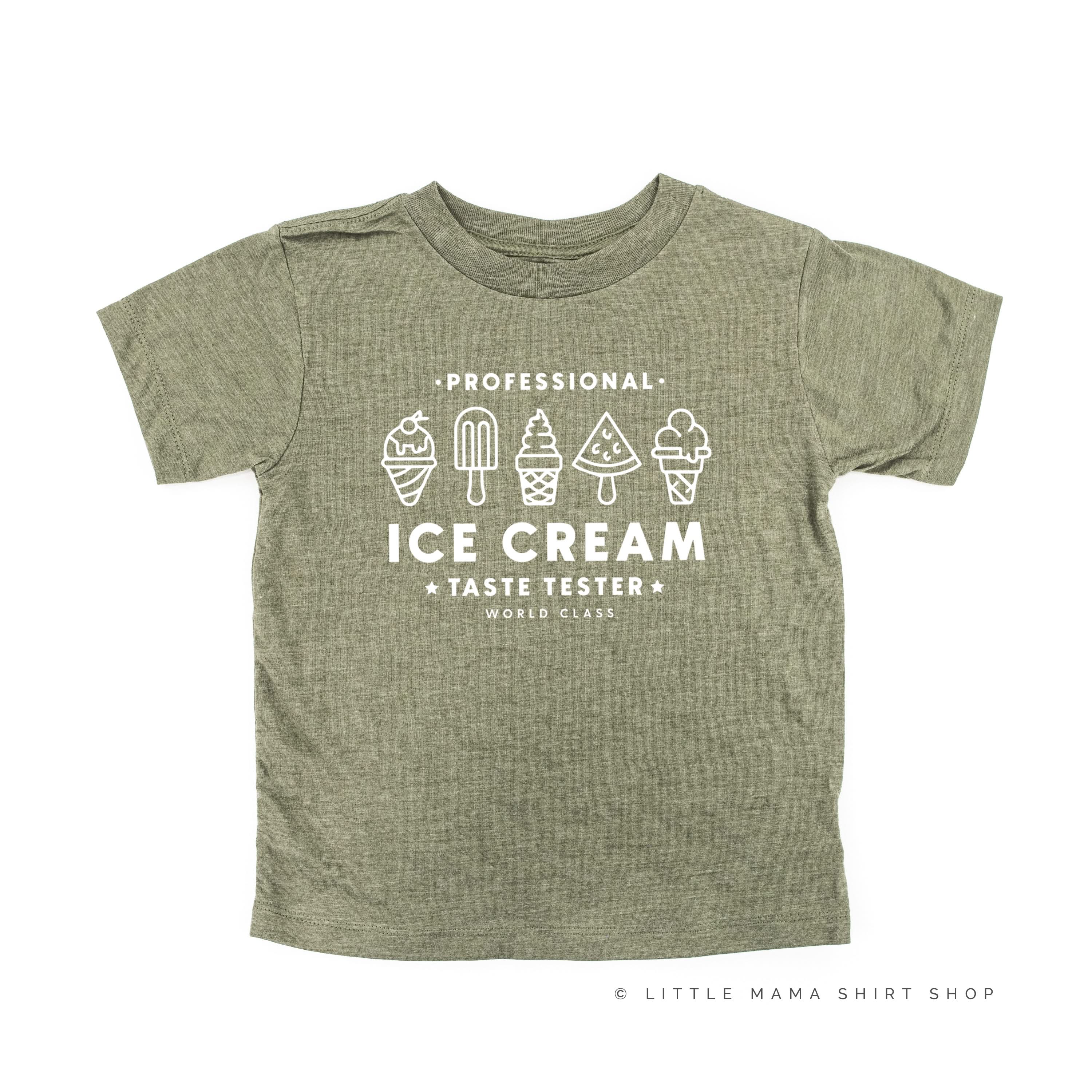 Professional Ice Cream Taste Tester -  Single Cone on Back - Child Tee
