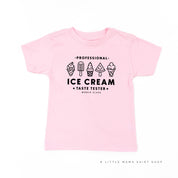 Professional Ice Cream Taste Tester -  Single Cone on Back - Child Tee