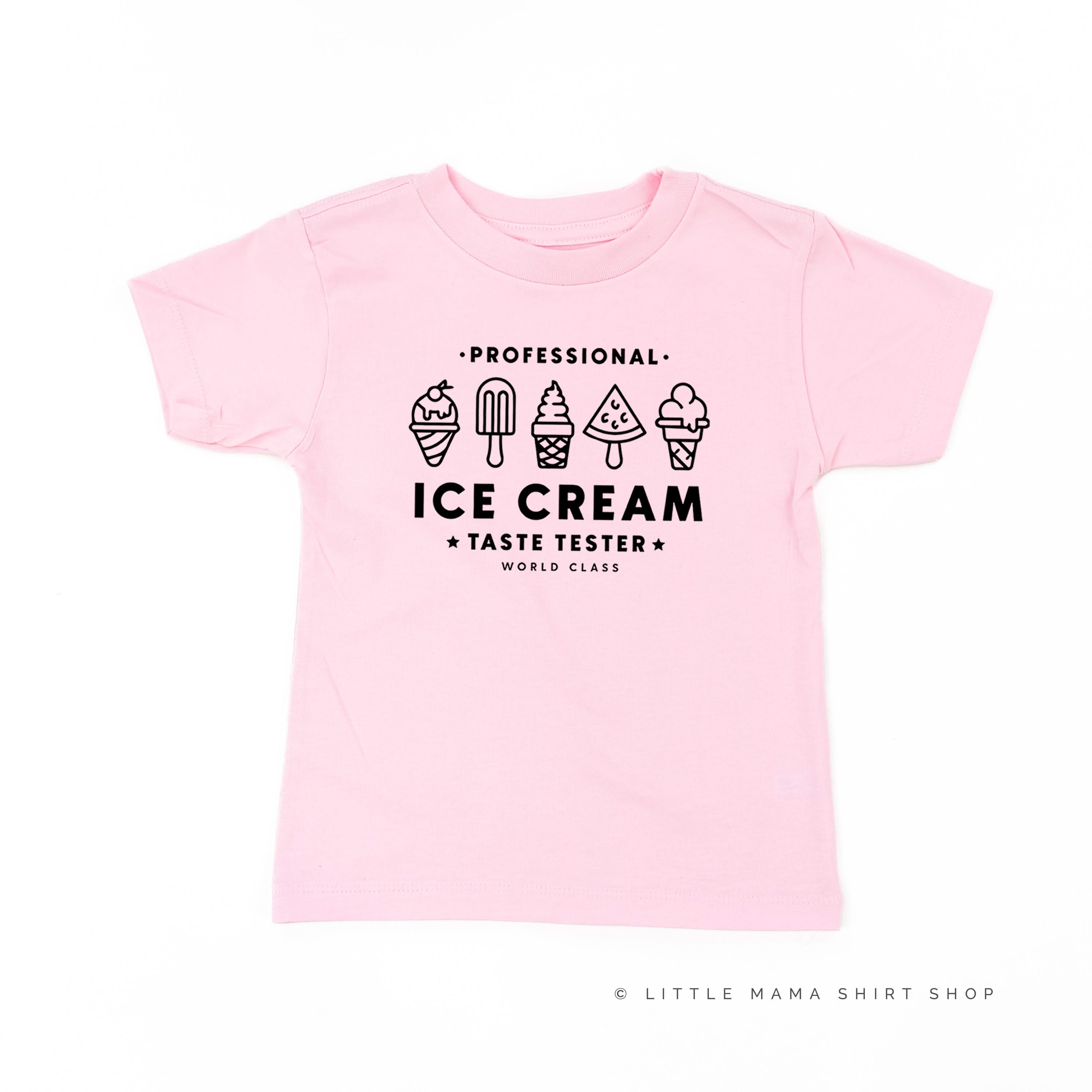 Professional Ice Cream Taste Tester -  Single Cone on Back - Child Tee