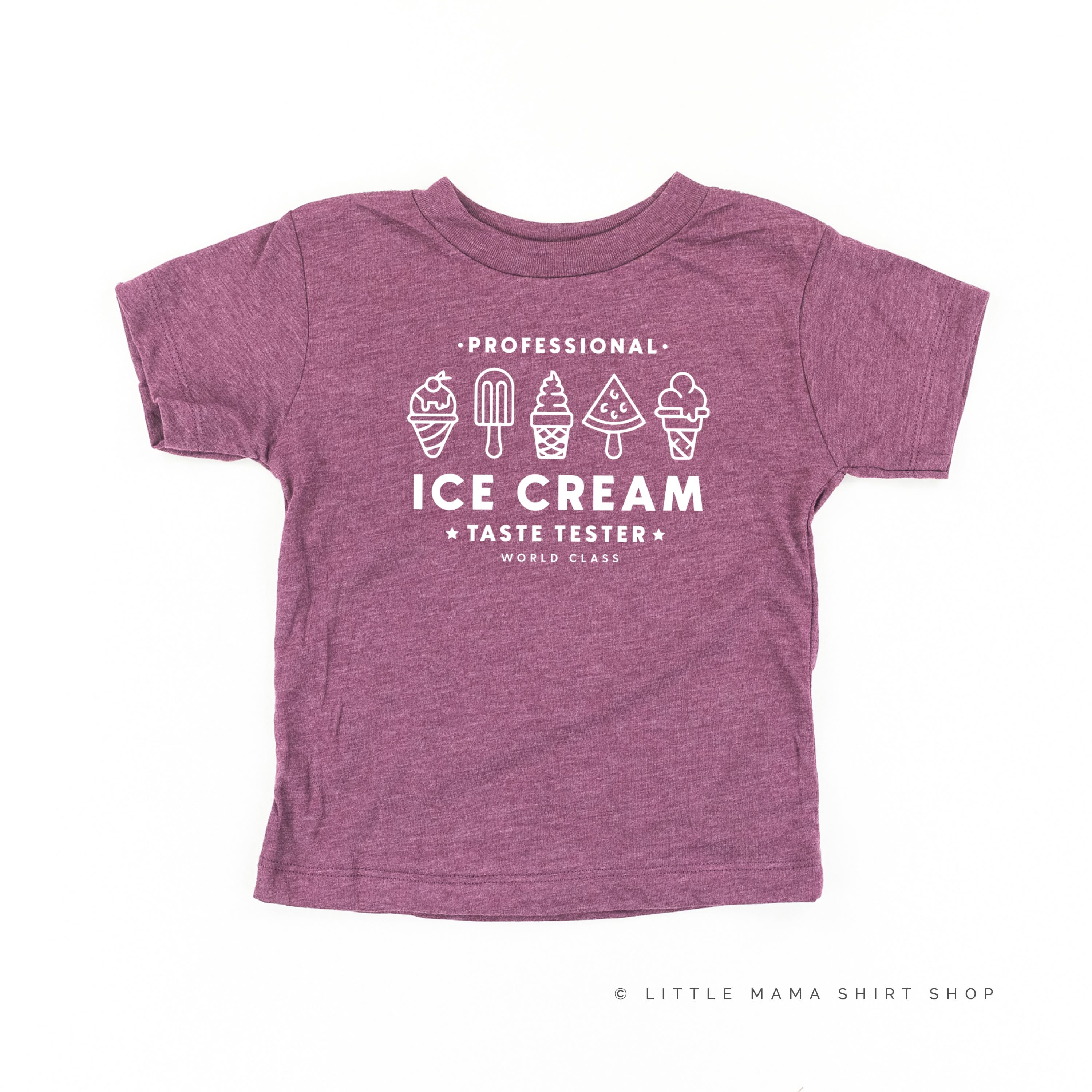Professional Ice Cream Taste Tester -  Single Cone on Back - Child Tee