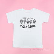 Professional Ice Cream Taste Tester -  Single Cone on Back - Child Tee