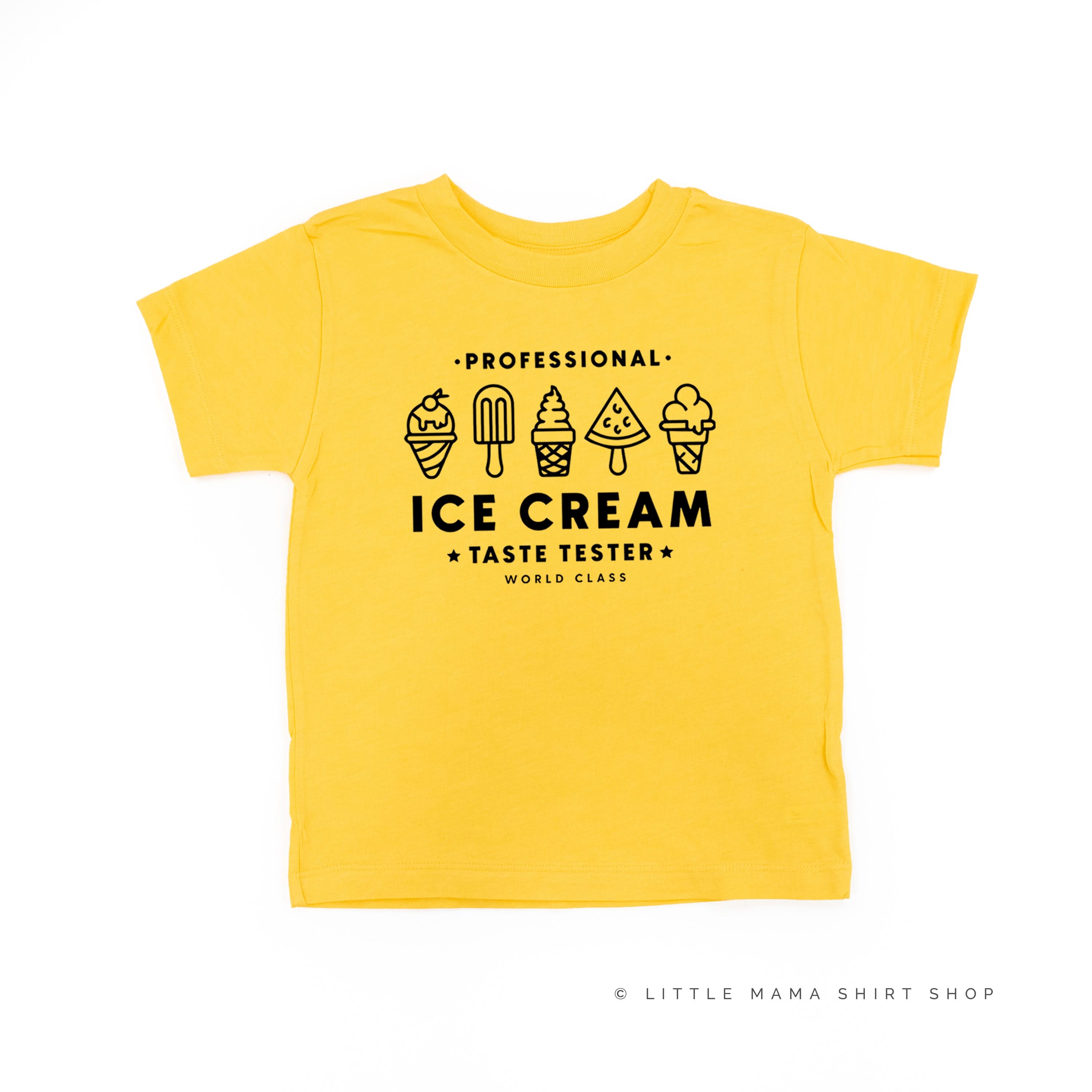 Professional Ice Cream Taste Tester -  Single Cone on Back - Child Tee