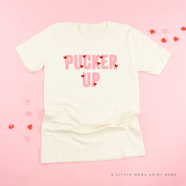 Pucker Up - Mini Hearts - Unisex Tee