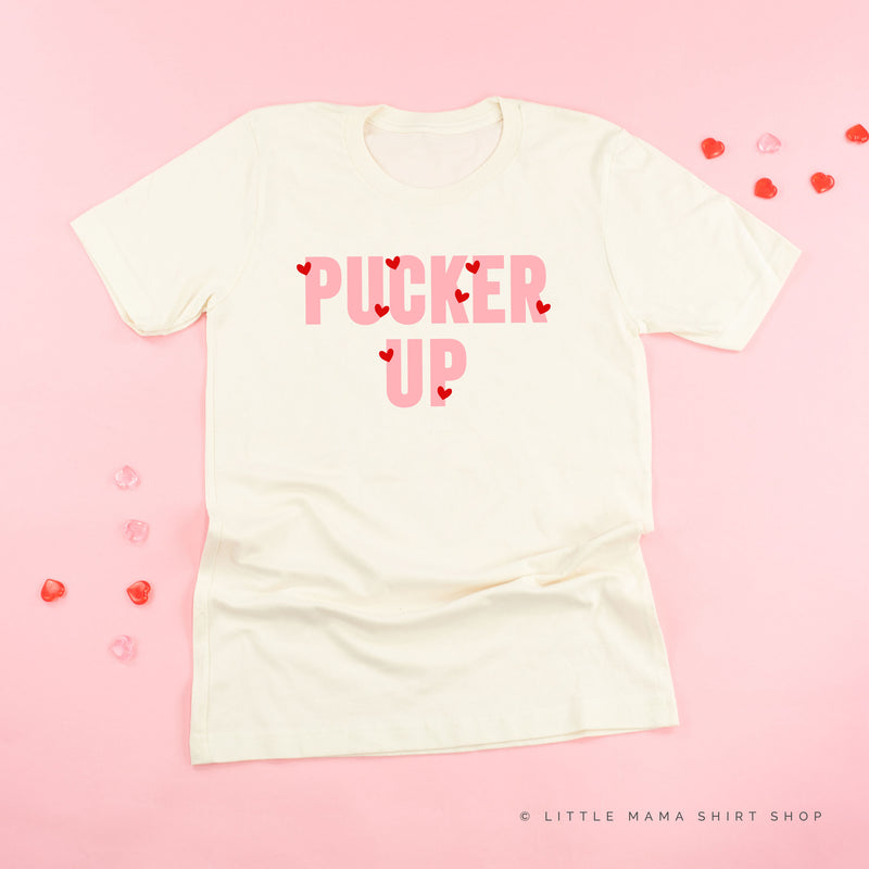 Pucker Up - Mini Hearts - Unisex Tee