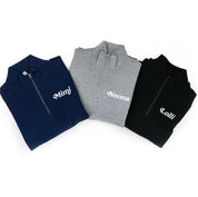Mother's Day Quarter Zip Sweatshirt - Multiple Names + Colors Available (white thread) Little Mama Shirt Shop