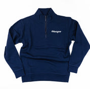 Mother's Day Quarter Zip Sweatshirt - Multiple Names + Colors Available (white thread) Little Mama Shirt Shop