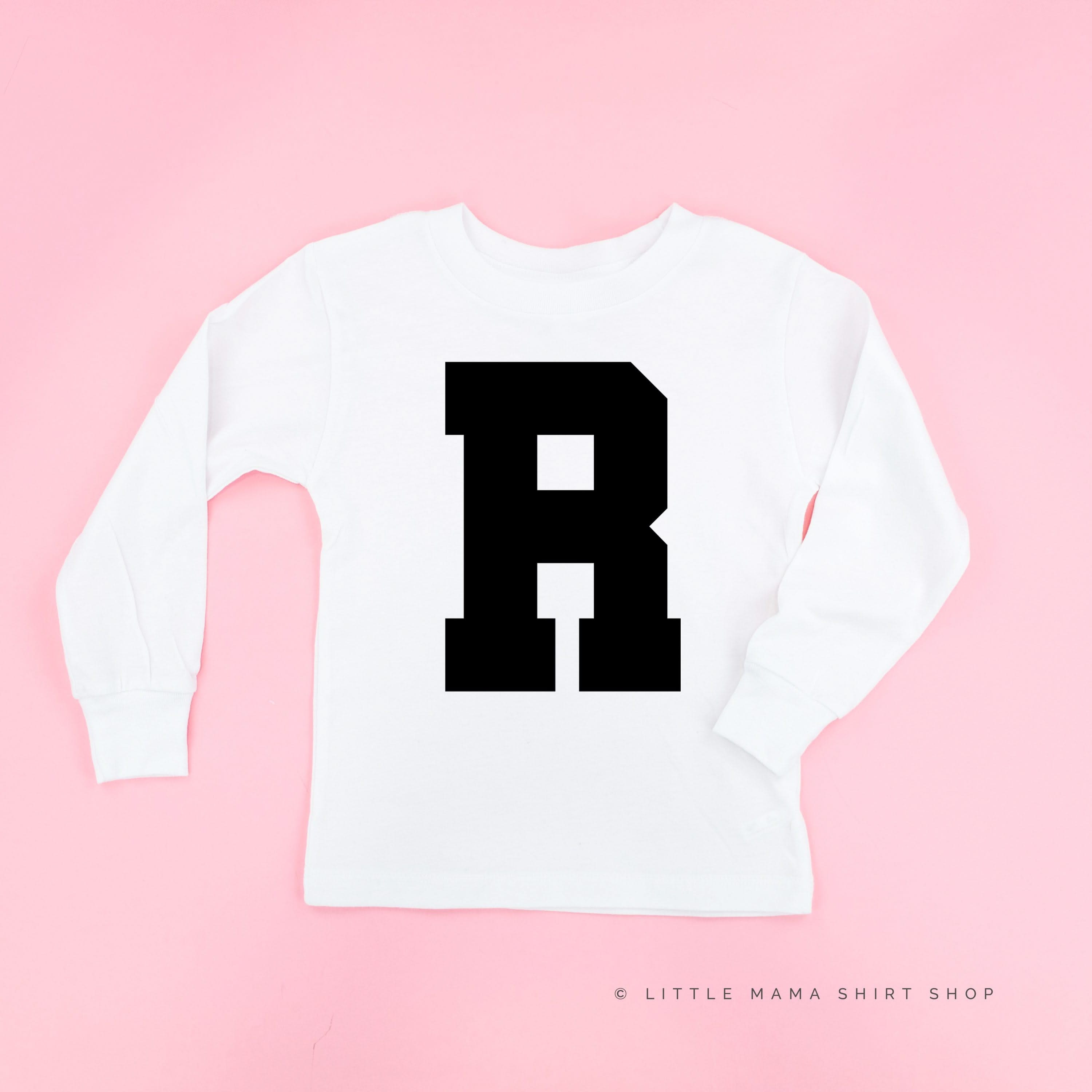 VARSITY INITIALS - Long Sleeve Child Shirt Little Mama Shirt Shop