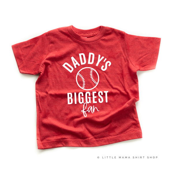 Daddy's Biggest Fan - BASEBALL - Short Sleeve Child STAR Shirt