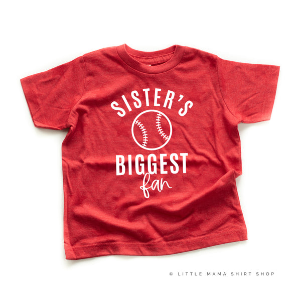 Sister's Biggest Fan - Baseball - Short Sleeve Child STAR Shirt