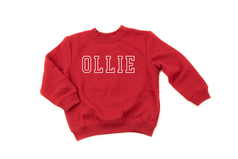 CUSTOM EMBROIDERED OUTLINE NAME - CHILD SWEATER