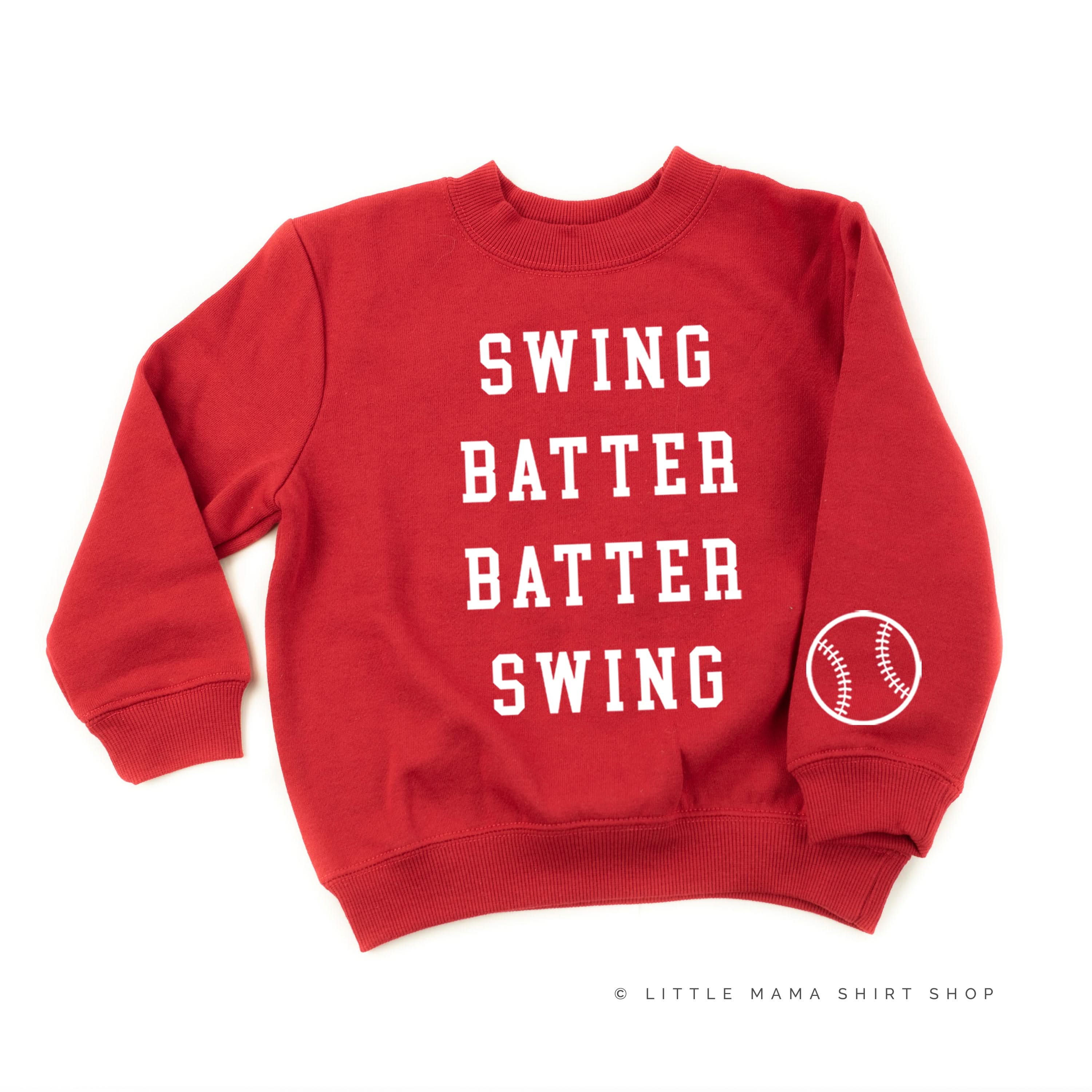 Swing Batter Batter Swing (wd) - Child Sweater Little Mama Shirt Shop