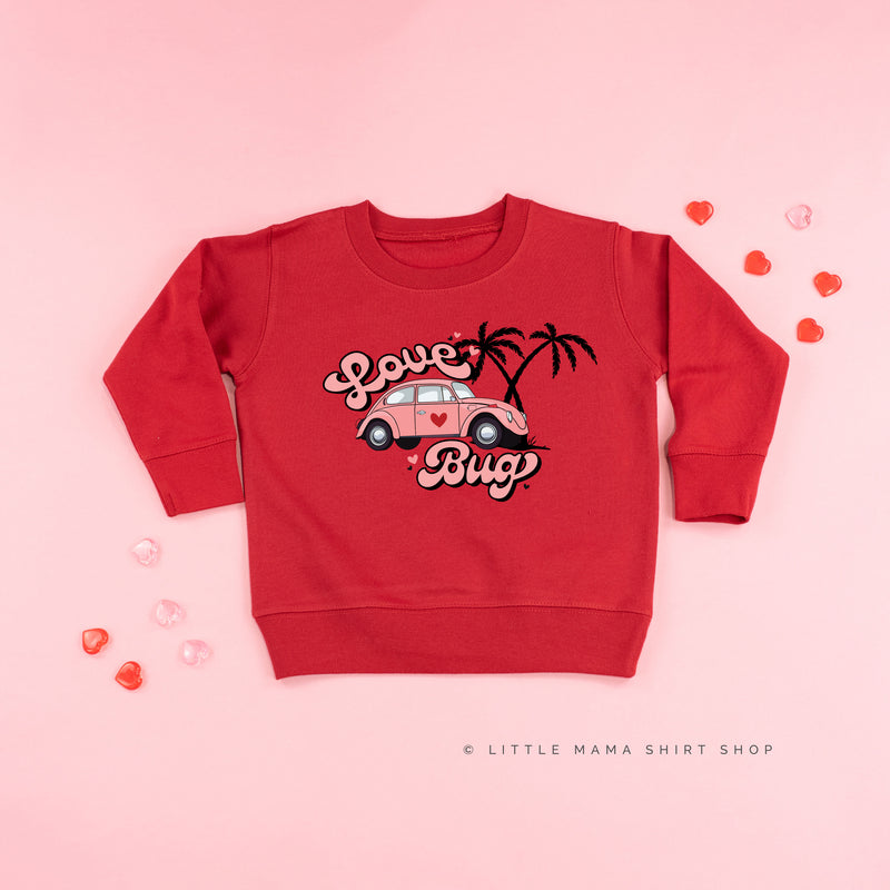 Love Bug - Pink Beetle Car - Child Sweater