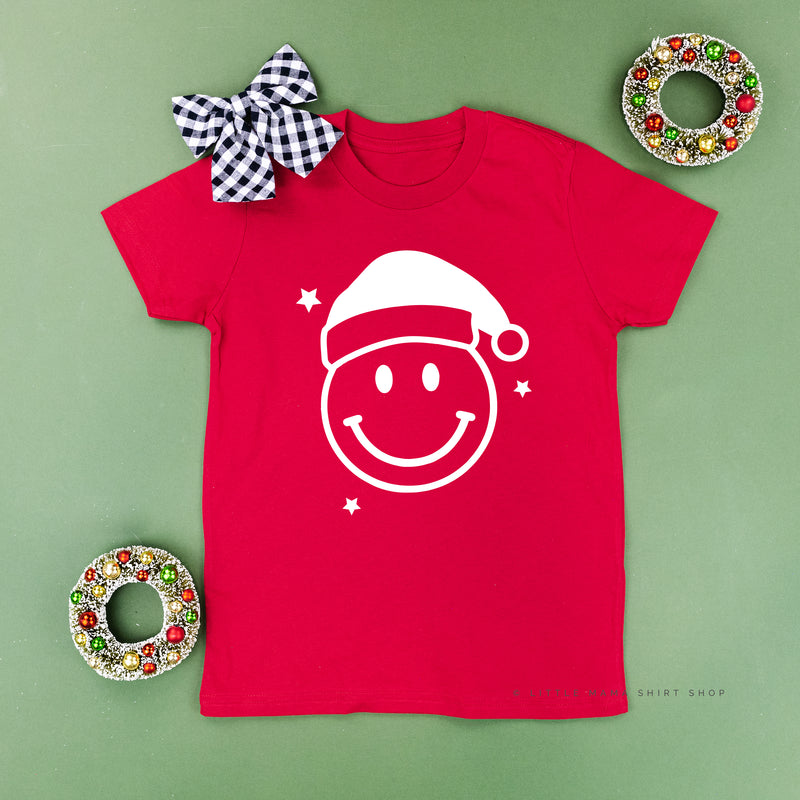 Santa Hat - Smiley Face - Child Tee