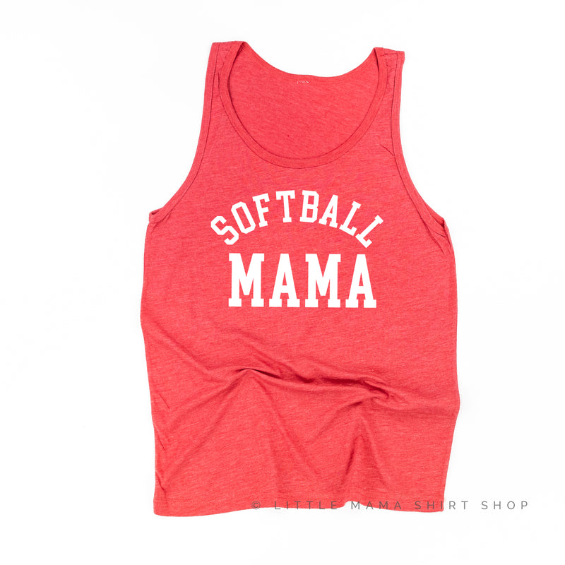 Softball Mama - Baseball Detail on Back - Unisex Jersey Tank