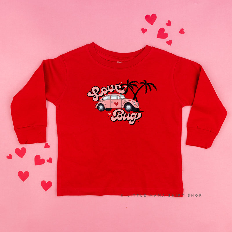 Love Bug - Pink Beetle Car - Child LONG SLEEVE Tee