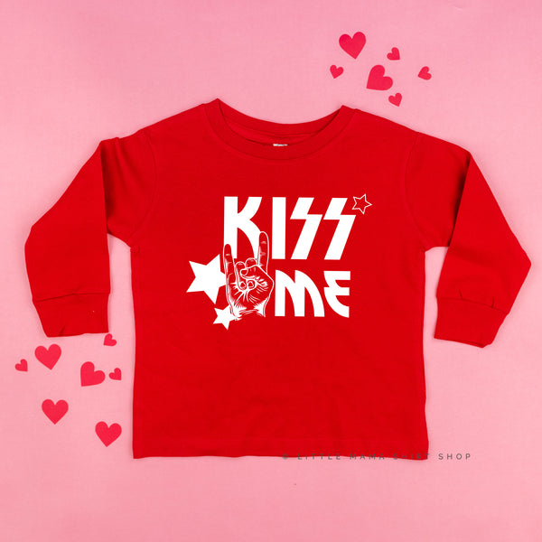 Kiss Me - Valentine Band Tee - Child LONG SLEEVE Tee