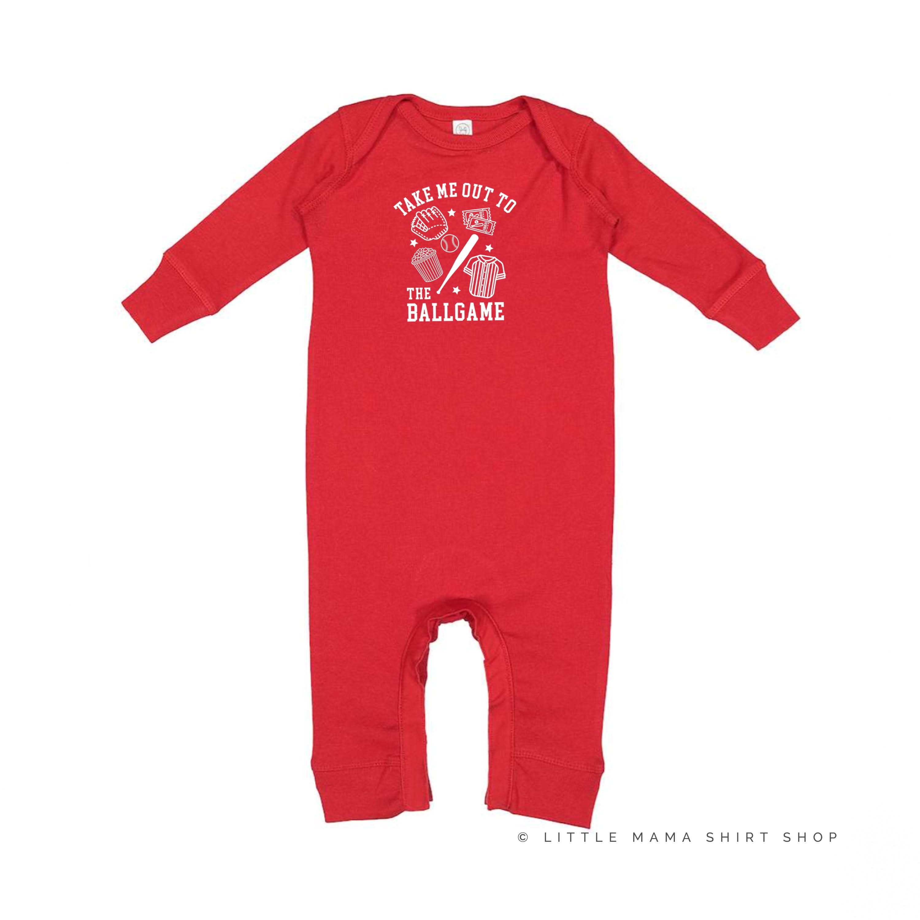 Take Me Out To The Ballgame - Baby Sleeper Little Mama Shirt Shop