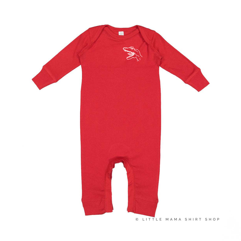 Dinosaur Head - Pocket Design - One Piece Infant Sleeper