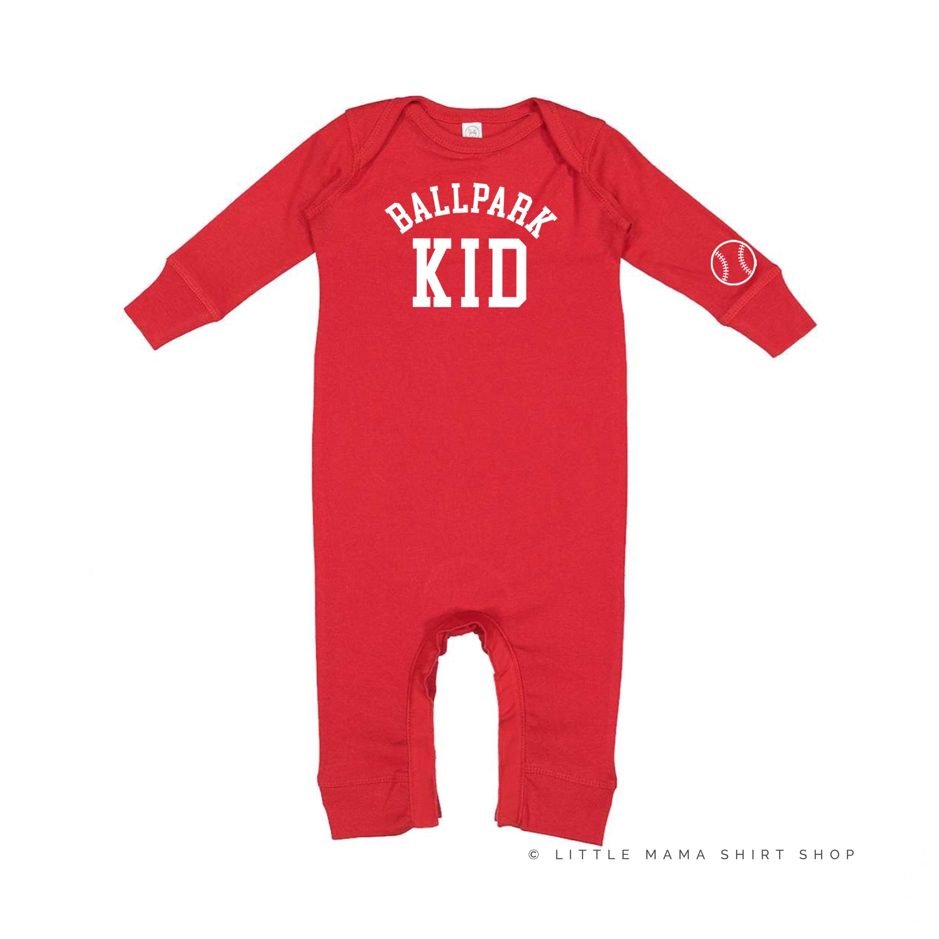 Ballpark Kid (wd) - Baby Sleeper Little Mama Shirt Shop