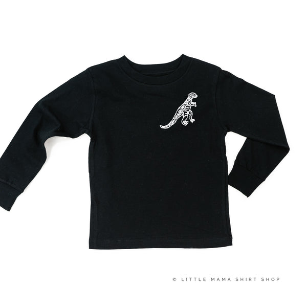 Pocket T-Rex - Hand Drawn - Long Sleeve Child Shirt