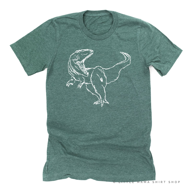 Sketchy T-Rex - Hand Drawn - Adult Tee