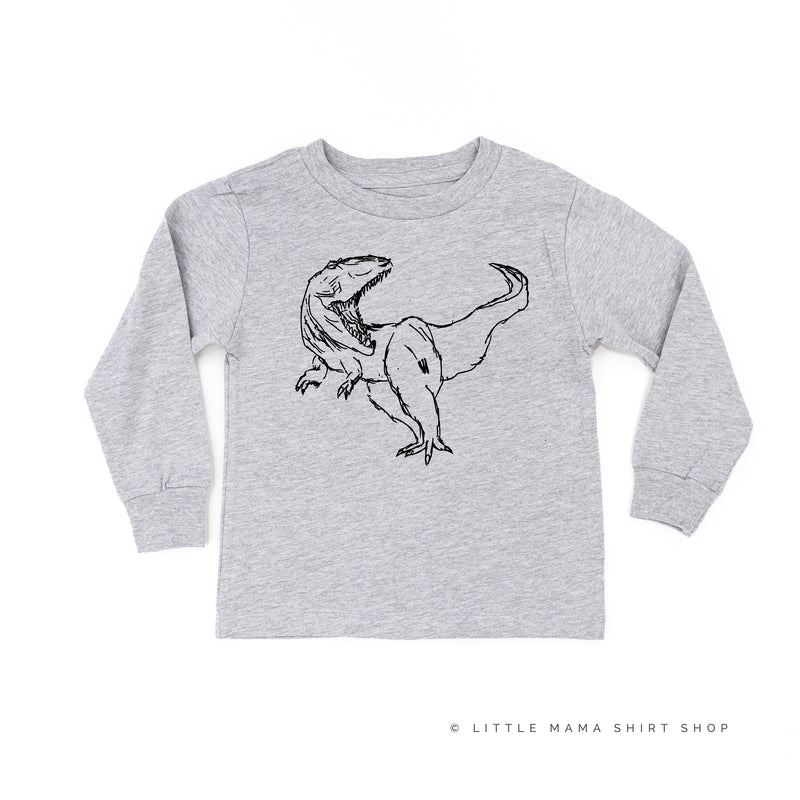 Sketchy T-Rex - Hand Drawn - Long Sleeve Child Shirt