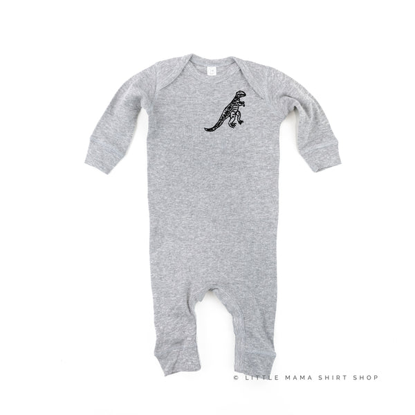 Pocket T-Rex - Hand Drawn - One Piece Baby Sleeper