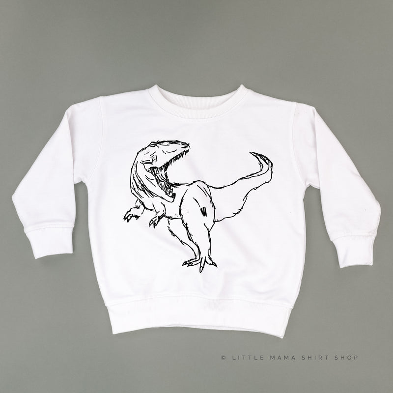 Sketchy T-Rex - Hand Drawn - Child Sweater