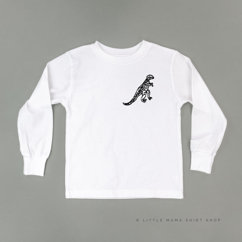 Pocket T-Rex - Hand Drawn - Long Sleeve Child Shirt