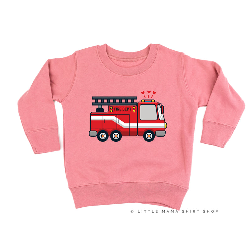 Firetruck Front - Love to the Rescue (f&b) - Child Sweater