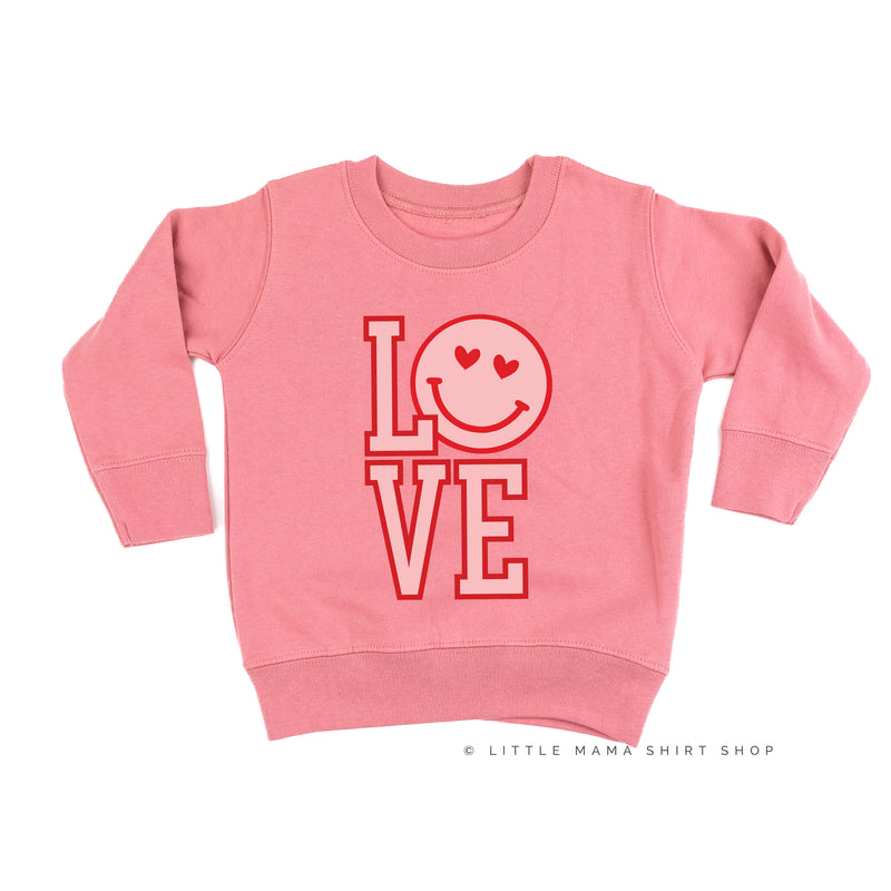 Love (Varsity) With Heart Eyes Smiley - Child Sweater