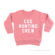 Block Font - Egg Hunting Crew - Child Sweater Little Mama Shirt Shop