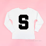 VARSITY INITIALS - Long Sleeve Child Shirt Little Mama Shirt Shop