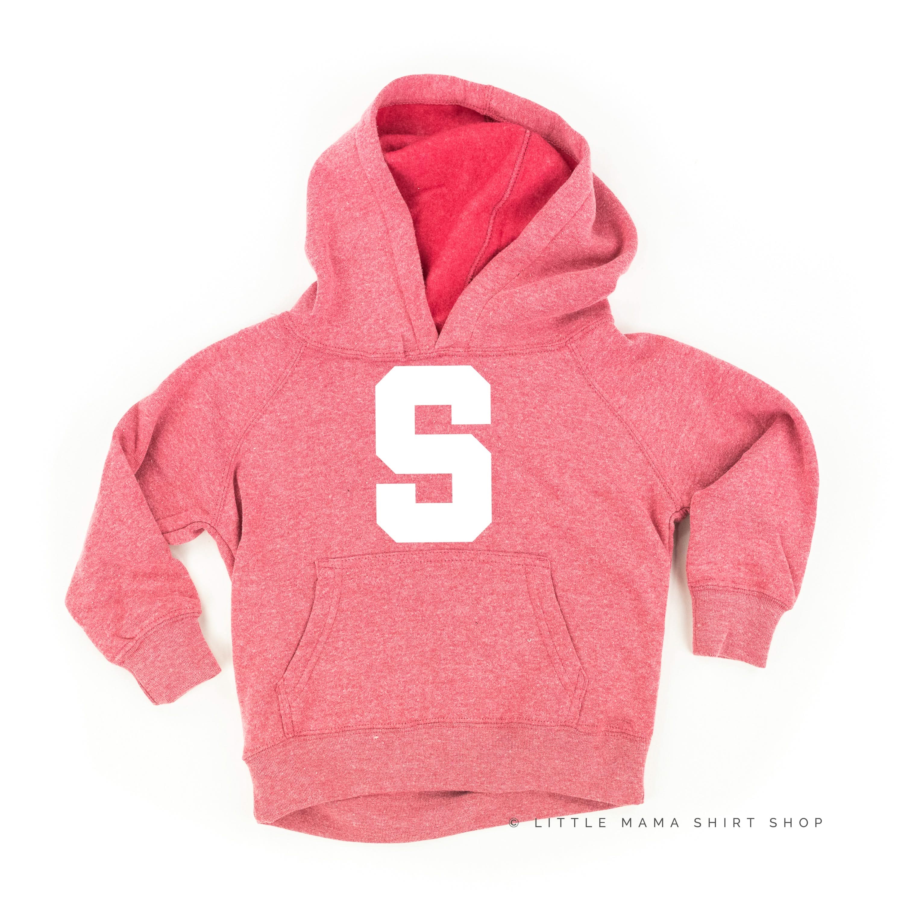 VARSITY INITIALS - Child Hoodie Little Mama Shirt Shop LLC