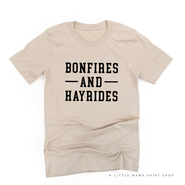 BONFIRES AND HAYRIDES - Unisex Tee