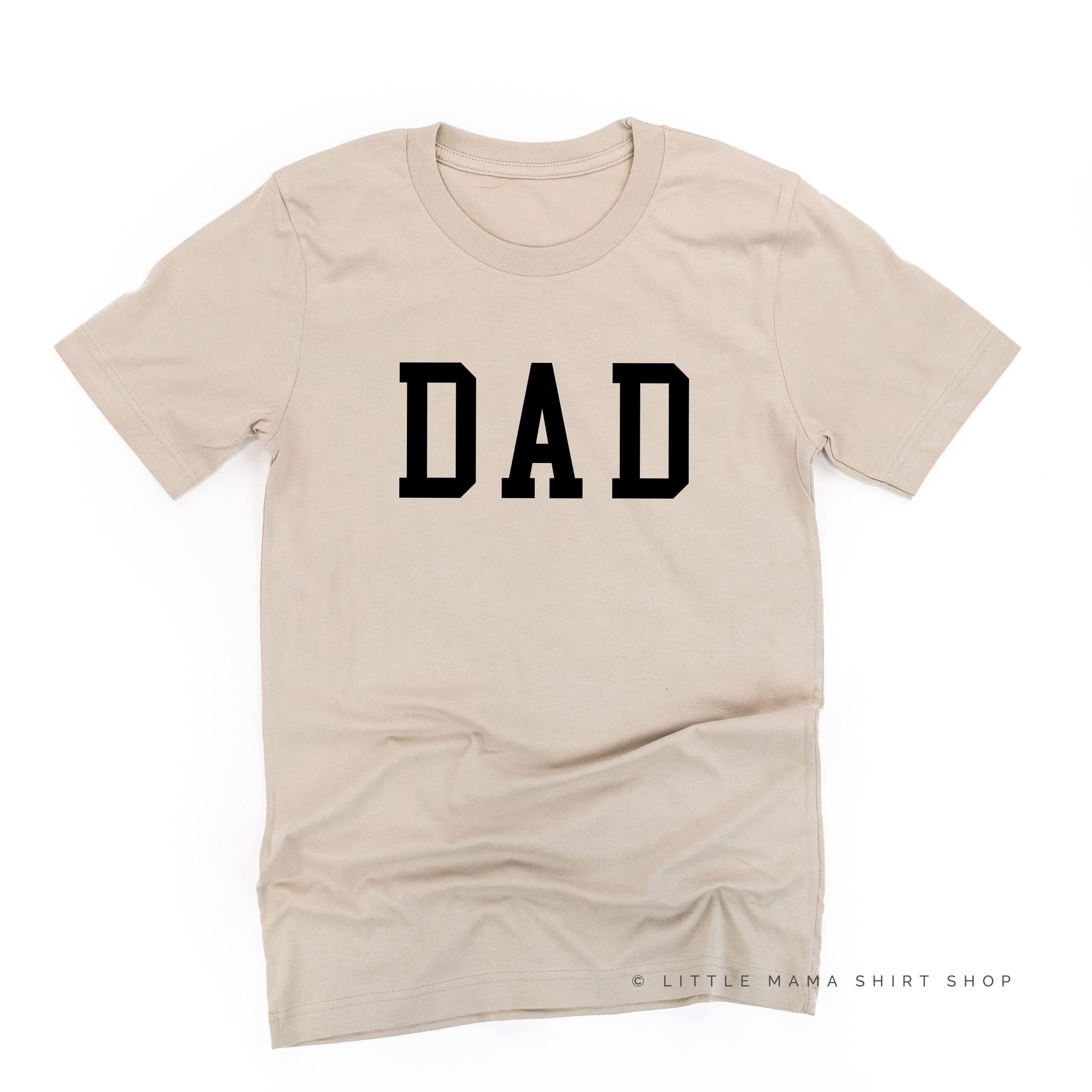 Dad - Varsity Straight Line - Unisex Tee Little Mama Shirt Shop