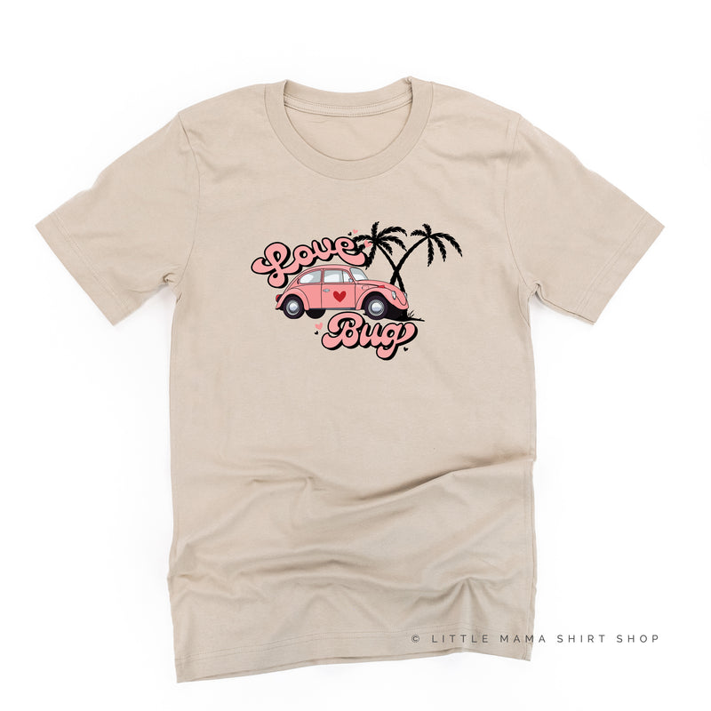 Love Bug - Pink Beetle Car - Unisex Tee