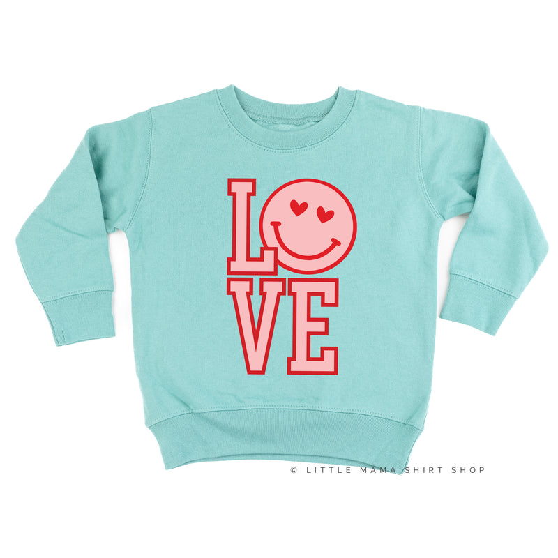 Love (Varsity) With Heart Eyes Smiley - Child Sweater