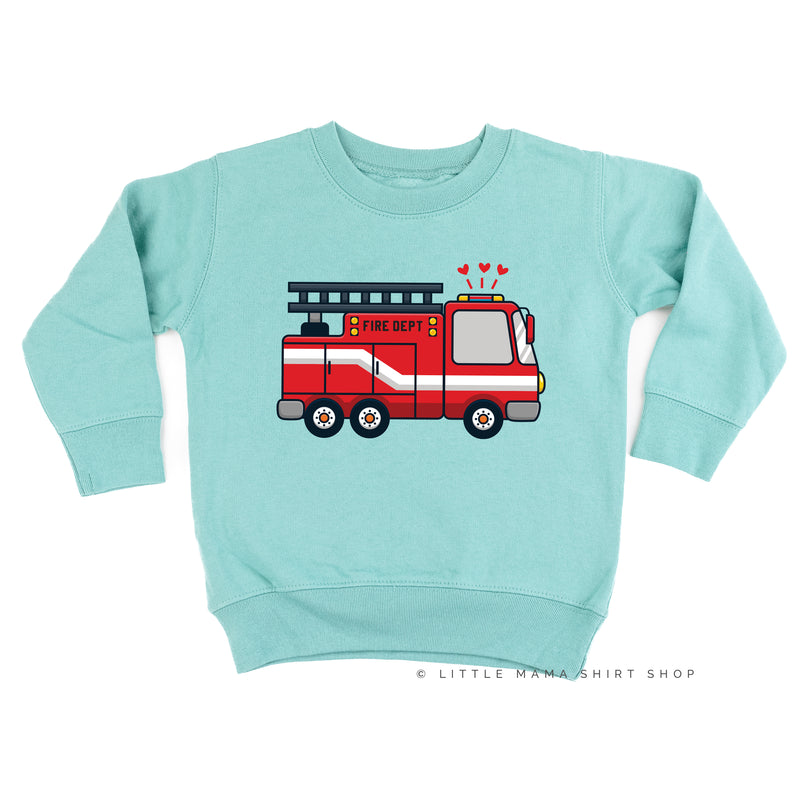 Firetruck Front - Love to the Rescue (f&b) - Child Sweater