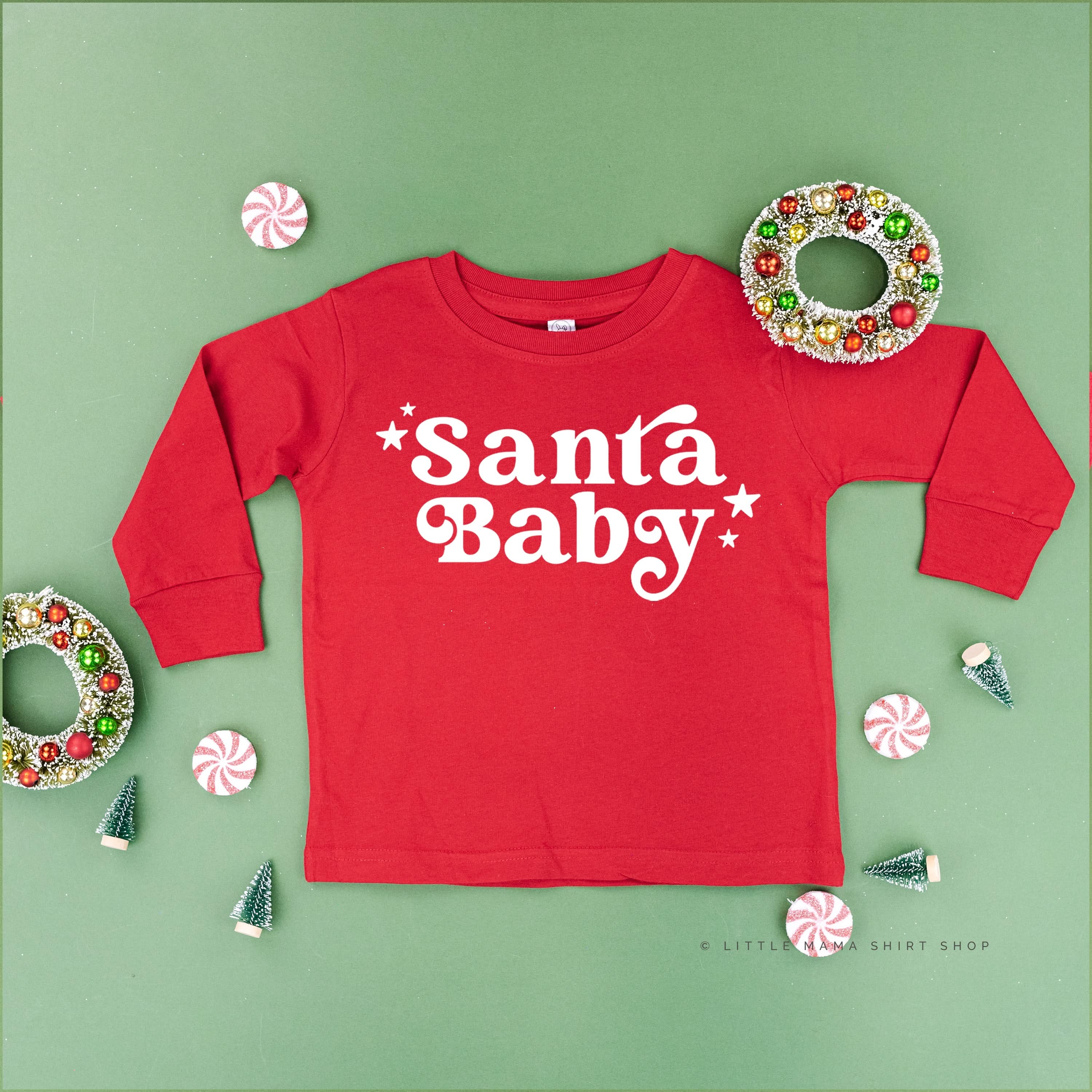 Santa Baby - Child LONG SLEEVE Tee Little Mama Shirt Shop