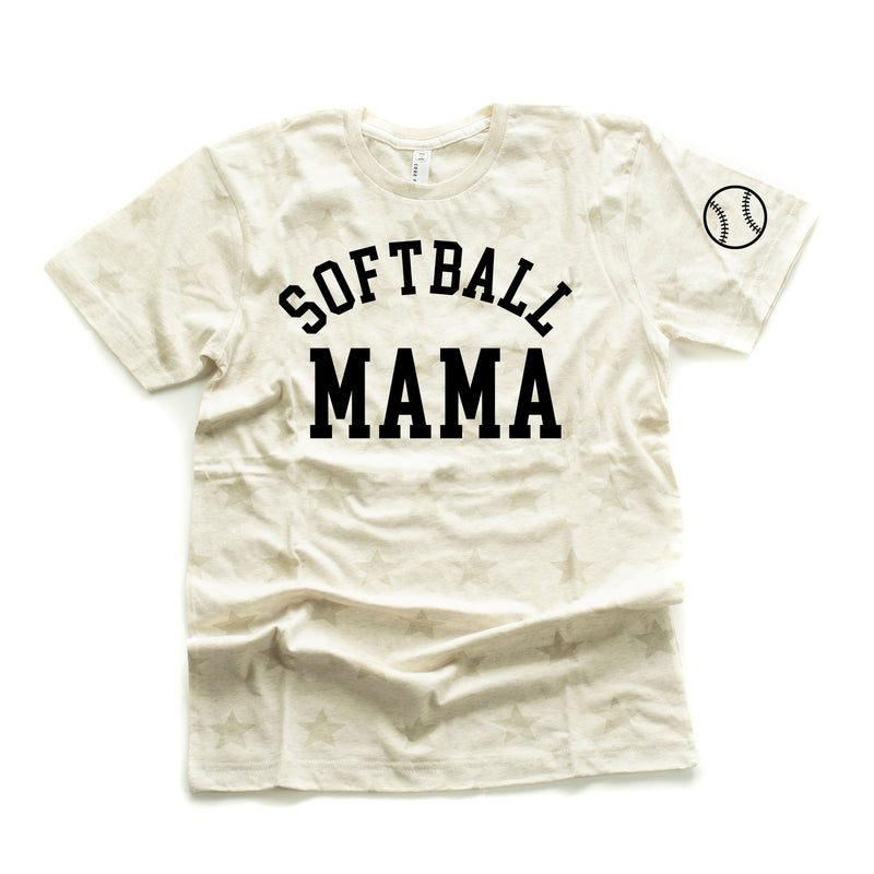 Softball Mama - Baseball Detail on Sleeve - Unisex STAR Tee