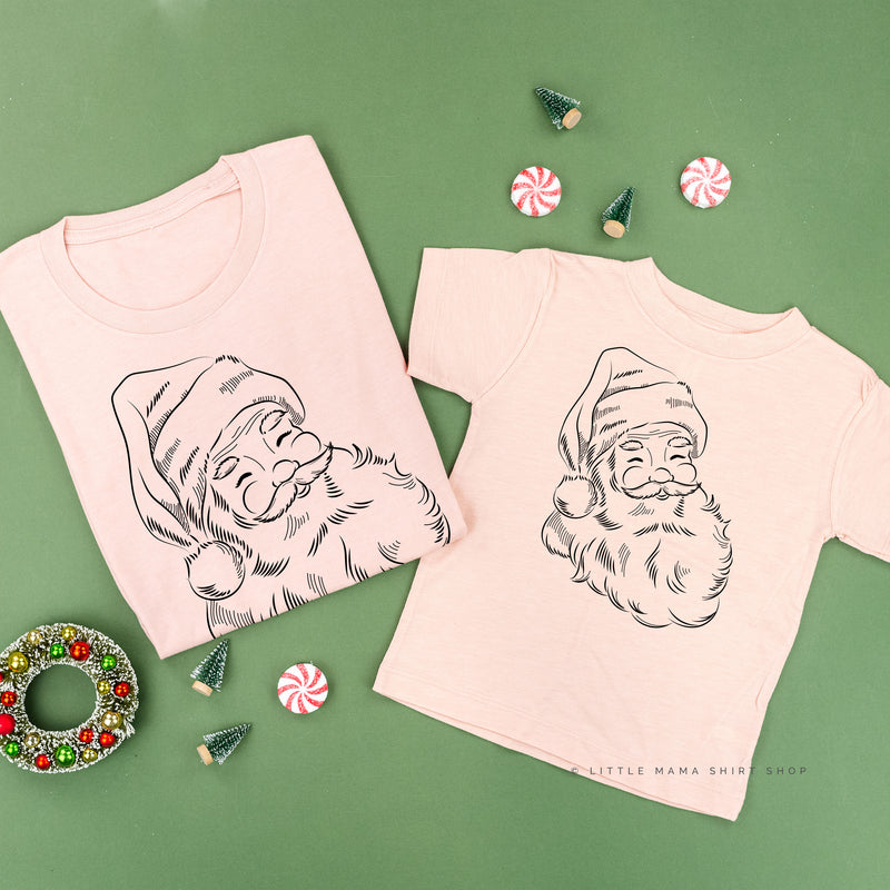 Vintage Santa Sketch - Set of 2 Unisex Tees