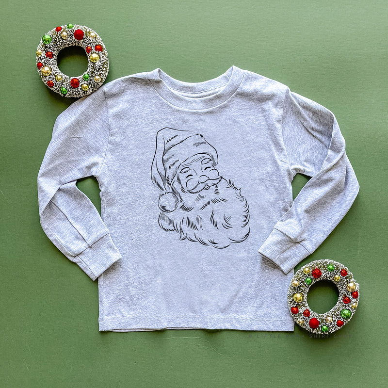 Vintage Santa Sketch - Child LONG SLEEVE Tee