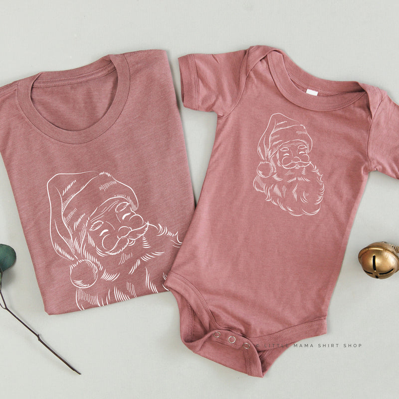 Vintage Santa Sketch - Set of 2 Unisex Tees